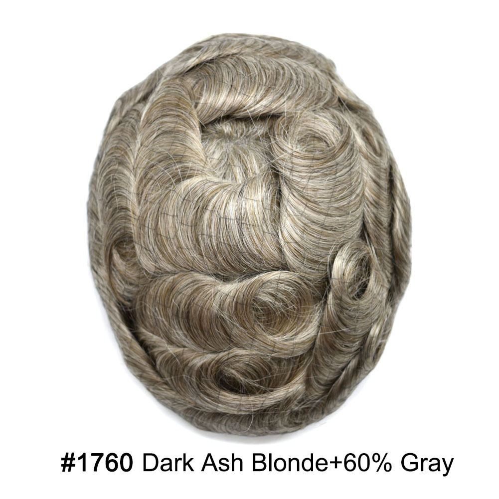【Goldman Hair】 Fine Monofilament Hair Replacement System Toupee For Men Durable Hair Piece Natural Hairline Hair Replacement System