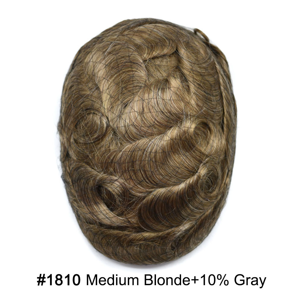 【Goldman Hair】 Fine Monofilament Hair Replacement System Toupee For Men Durable Hair Piece Natural Hairline Hair Replacement System