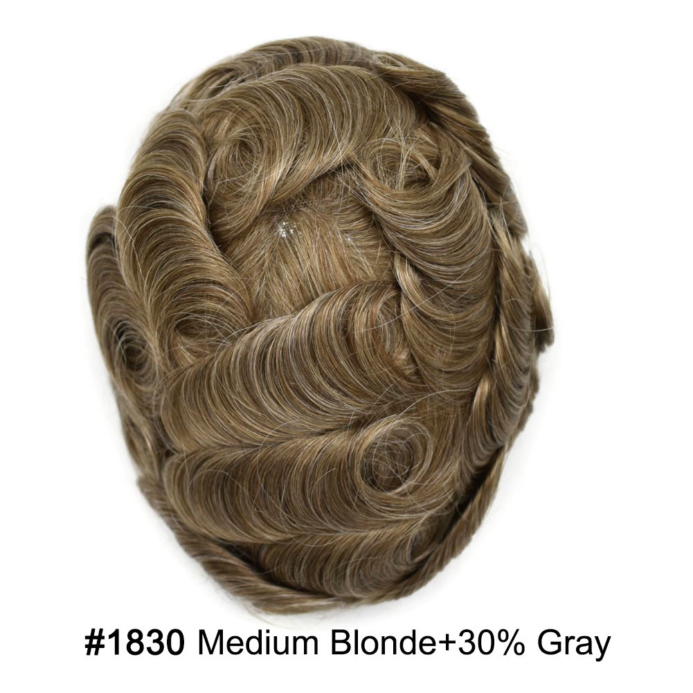 【Goldman Hair】 Fine Monofilament Hair Replacement System Toupee For Men Durable Hair Piece Natural Hairline Hair Replacement System