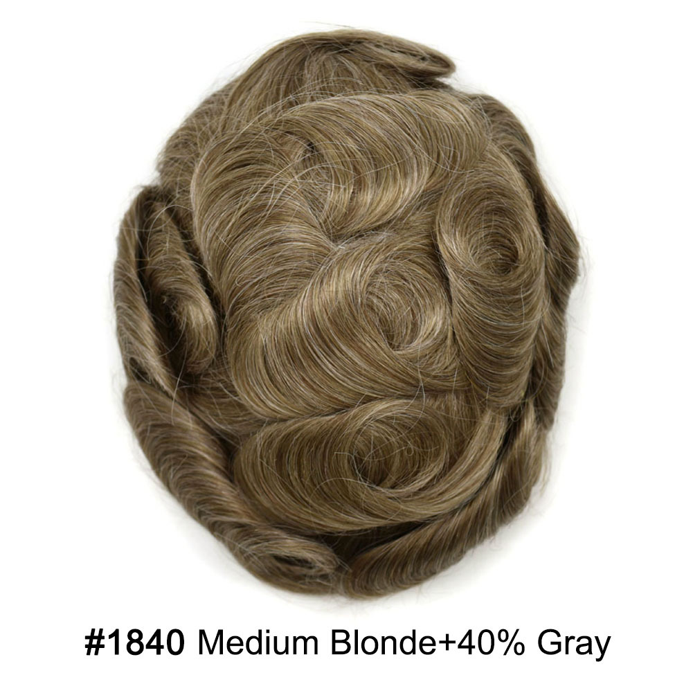 【Goldman Hair】 Fine Monofilament Hair Replacement System Toupee For Men Durable Hair Piece Natural Hairline Hair Replacement System
