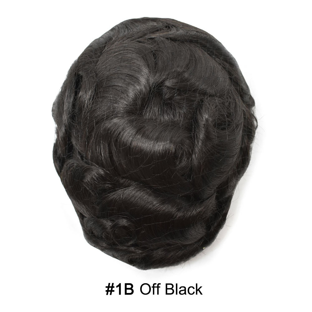 Frontal Hairpiece Men's Hairline Toupee 100% European Hair System V-Shape Brazilian Virgin Human Hair Natural Hairline Replacement System