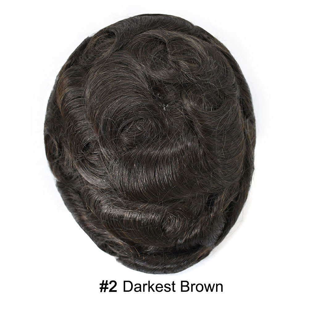 【Goldman Hair】 Fine Monofilament Hair Replacement System Toupee For Men Durable Hair Piece Natural Hairline Hair Replacement System
