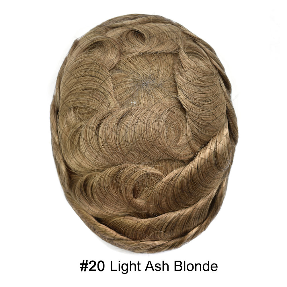 【Goldman Hair】 Fine Monofilament Hair Replacement System Toupee For Men Durable Hair Piece Natural Hairline Hair Replacement System