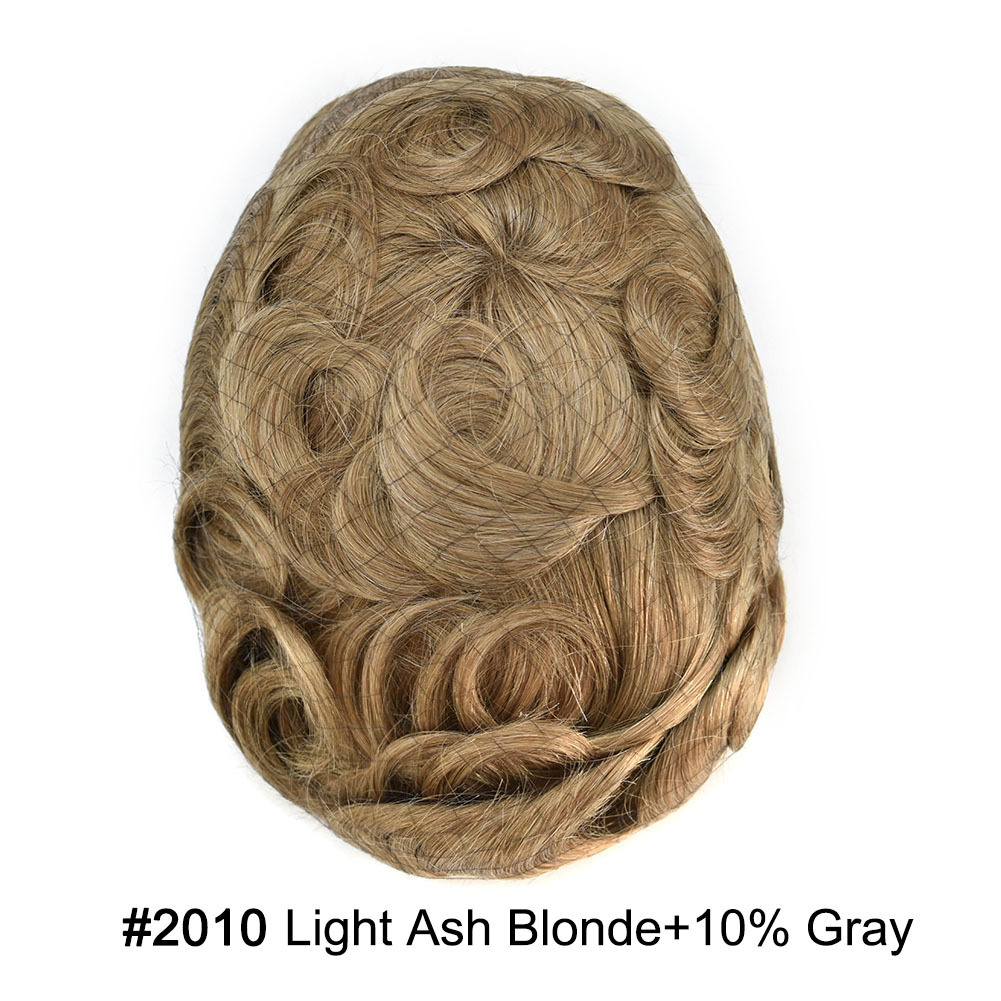 【Goldman Hair】 Fine Monofilament Hair Replacement System Toupee For Men Durable Hair Piece Natural Hairline Hair Replacement System