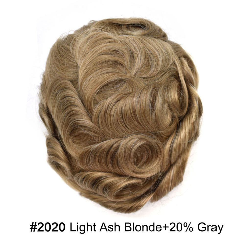 【Goldman Hair】 Fine Monofilament Hair Replacement System Toupee For Men Durable Hair Piece Natural Hairline Hair Replacement System
