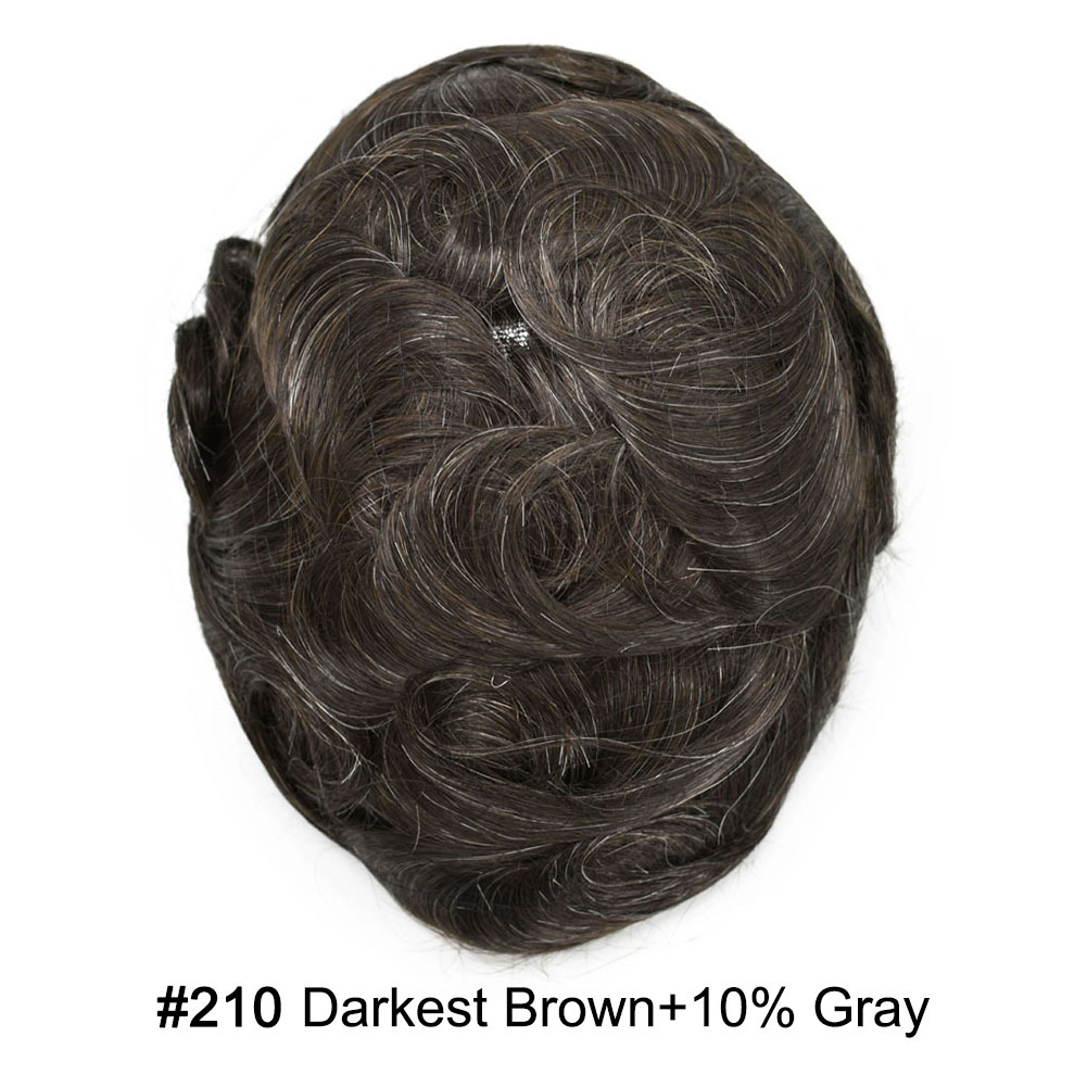 【Goldman Hair】 Fine Monofilament Hair Replacement System Toupee For Men Durable Hair Piece Natural Hairline Hair Replacement System