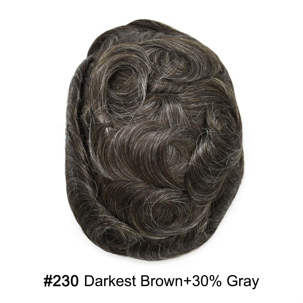【Goldman Hair】 Fine Monofilament Hair Replacement System Toupee For Men Durable Hair Piece Natural Hairline Hair Replacement System