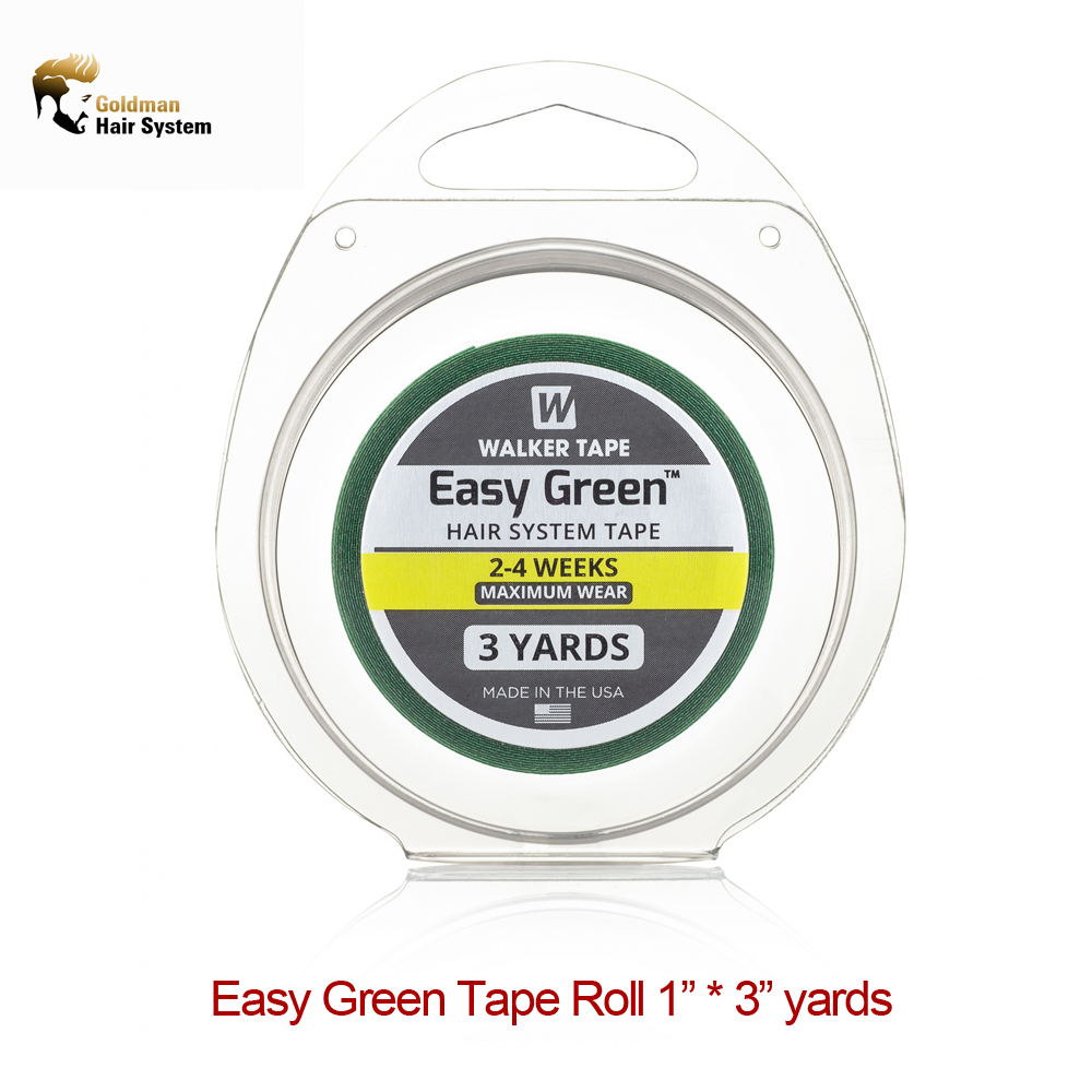 1" x 3 yards WALKER TAPE EASY GREEN DOUBLE SIDED LACE WIGS HAIR SYSTEM
