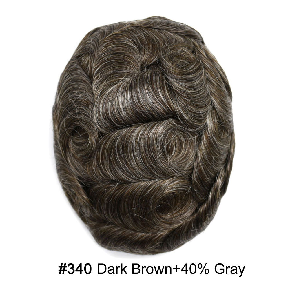 【Goldman Hair】 Fine Monofilament Hair Replacement System Toupee For Men Durable Hair Piece Natural Hairline Hair Replacement System