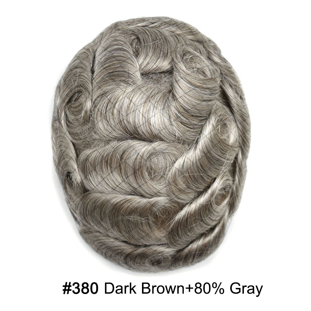 【Goldman Hair】 Fine Monofilament Hair Replacement System Toupee For Men Durable Hair Piece Natural Hairline Hair Replacement System