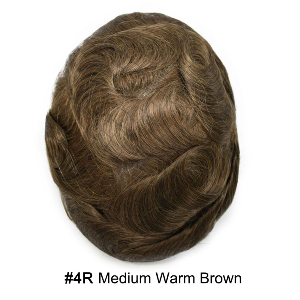 【Goldman Hair】 Fine Monofilament Hair Replacement System Toupee For Men Durable Hair Piece Natural Hairline Hair Replacement System