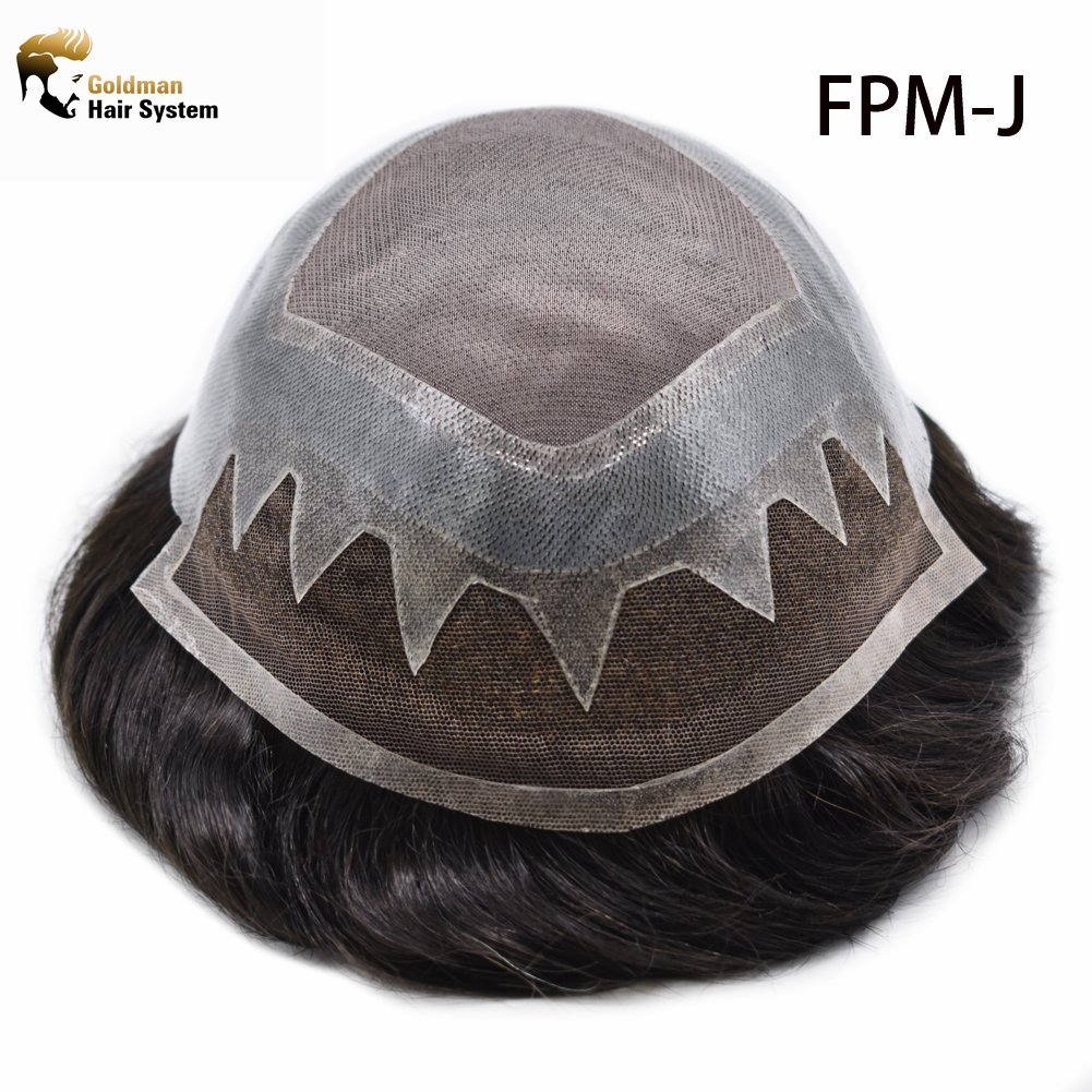 【Goldman Hair】 Fine Monofilament Hair Replacement System | Toupee For Men Durable Hair Piece Natural Hairline Hair Replacement System