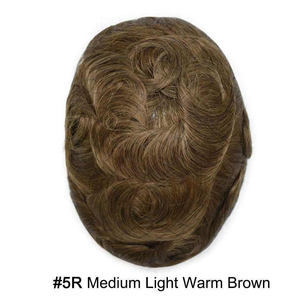 【Goldman Hair】 Fine Monofilament Hair Replacement System Toupee For Men Durable Hair Piece Natural Hairline Hair Replacement System