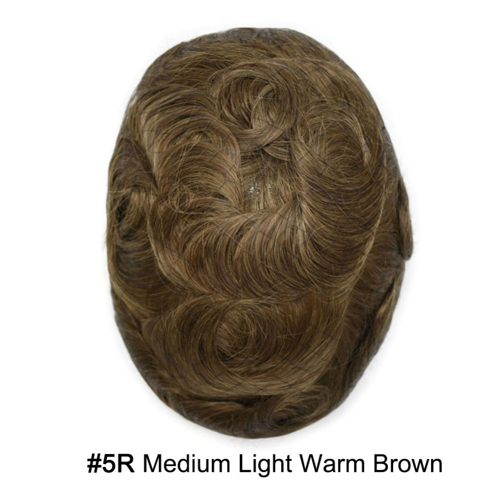 【Goldman Hair】 Fine Monofilament Hair Replacement System Toupee For Men Durable Hair Piece Natural Hairline Hair Replacement System