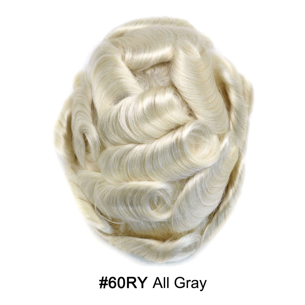 【Goldman Hair】 Fine Monofilament Hair Replacement System Toupee For Men Durable Hair Piece Natural Hairline Hair Replacement System