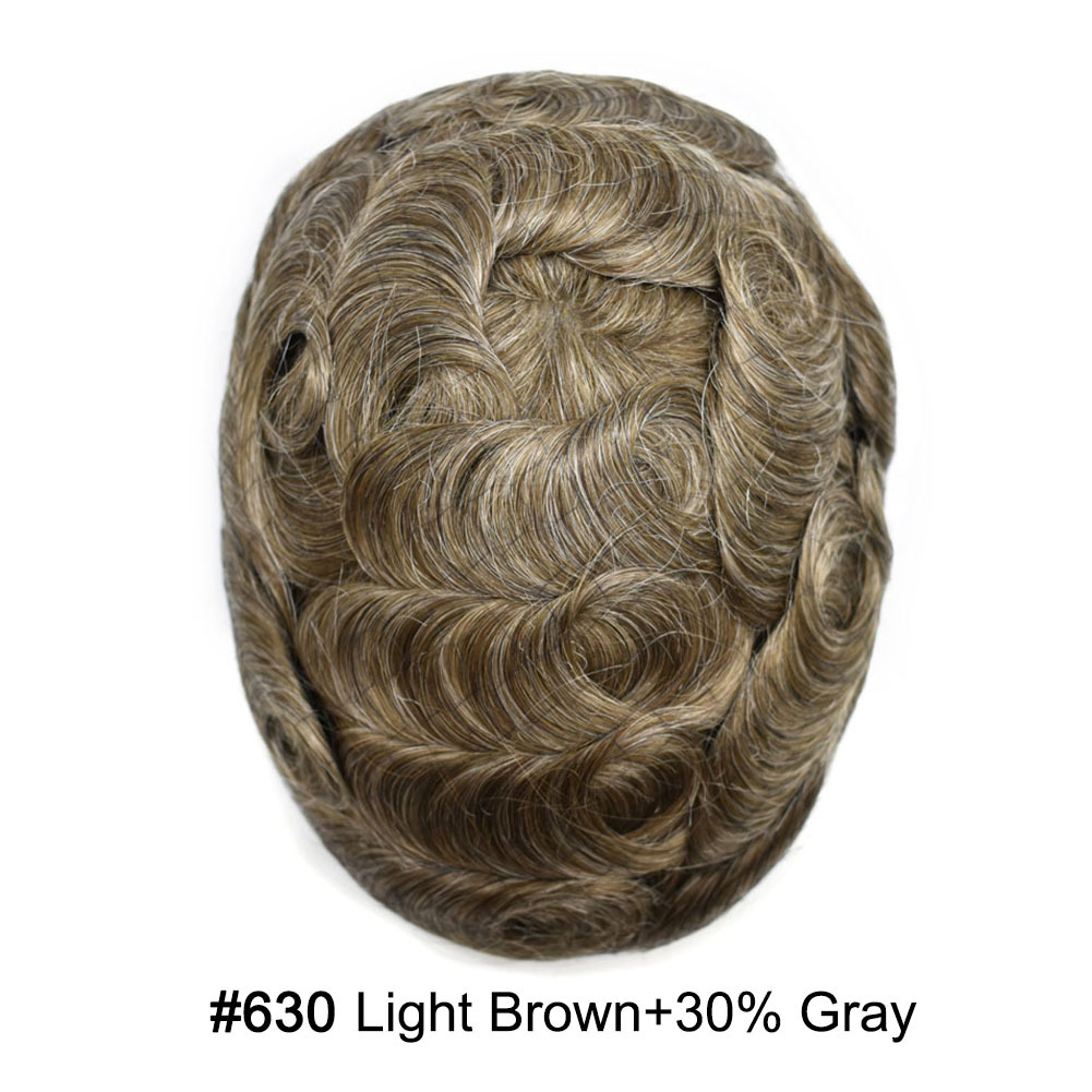 【Goldman Hair】 Fine Monofilament Hair Replacement System Toupee For Men Durable Hair Piece Natural Hairline Hair Replacement System