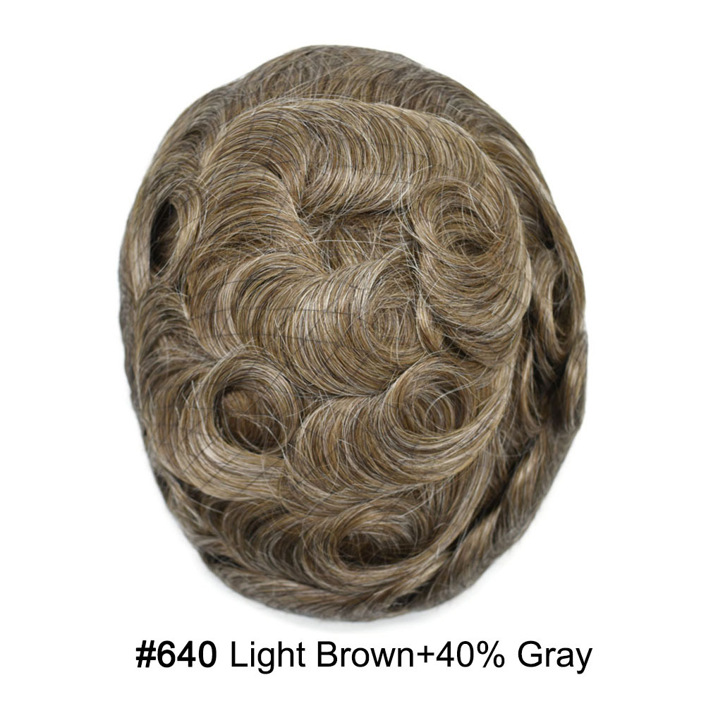 【Goldman Hair】 Fine Monofilament Hair Replacement System Toupee For Men Durable Hair Piece Natural Hairline Hair Replacement System