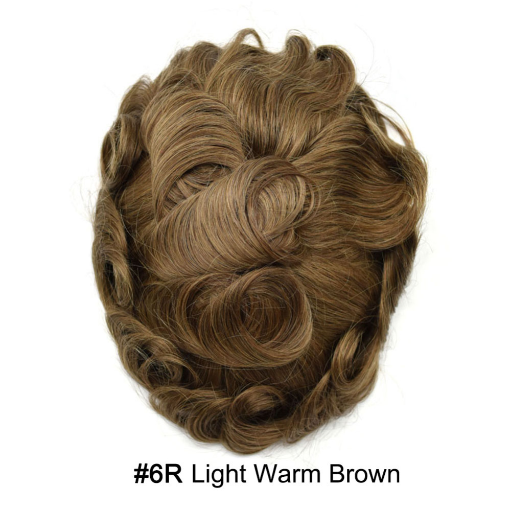 【Goldman Hair】 Fine Monofilament Hair Replacement System Toupee For Men Durable Hair Piece Natural Hairline Hair Replacement System