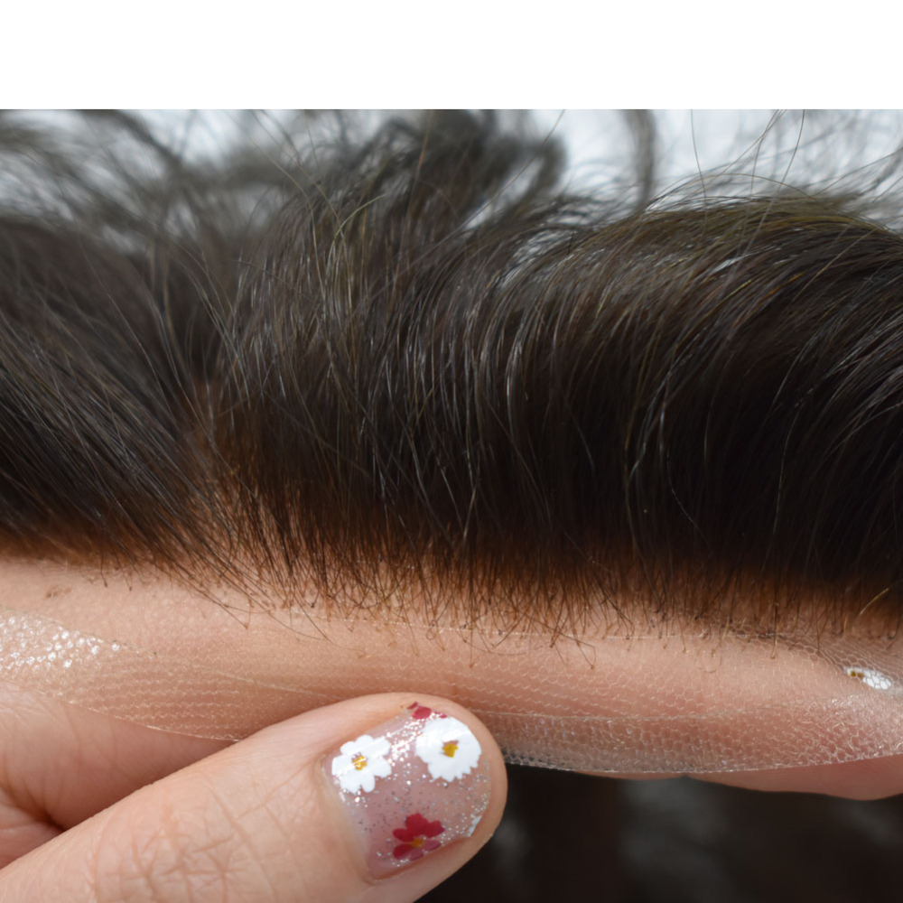 Goldman BIO Lace Front Toupee for Men - Thin Durable Skin, Indian Remy Hair - Natural Prosthesis Hair Replacement