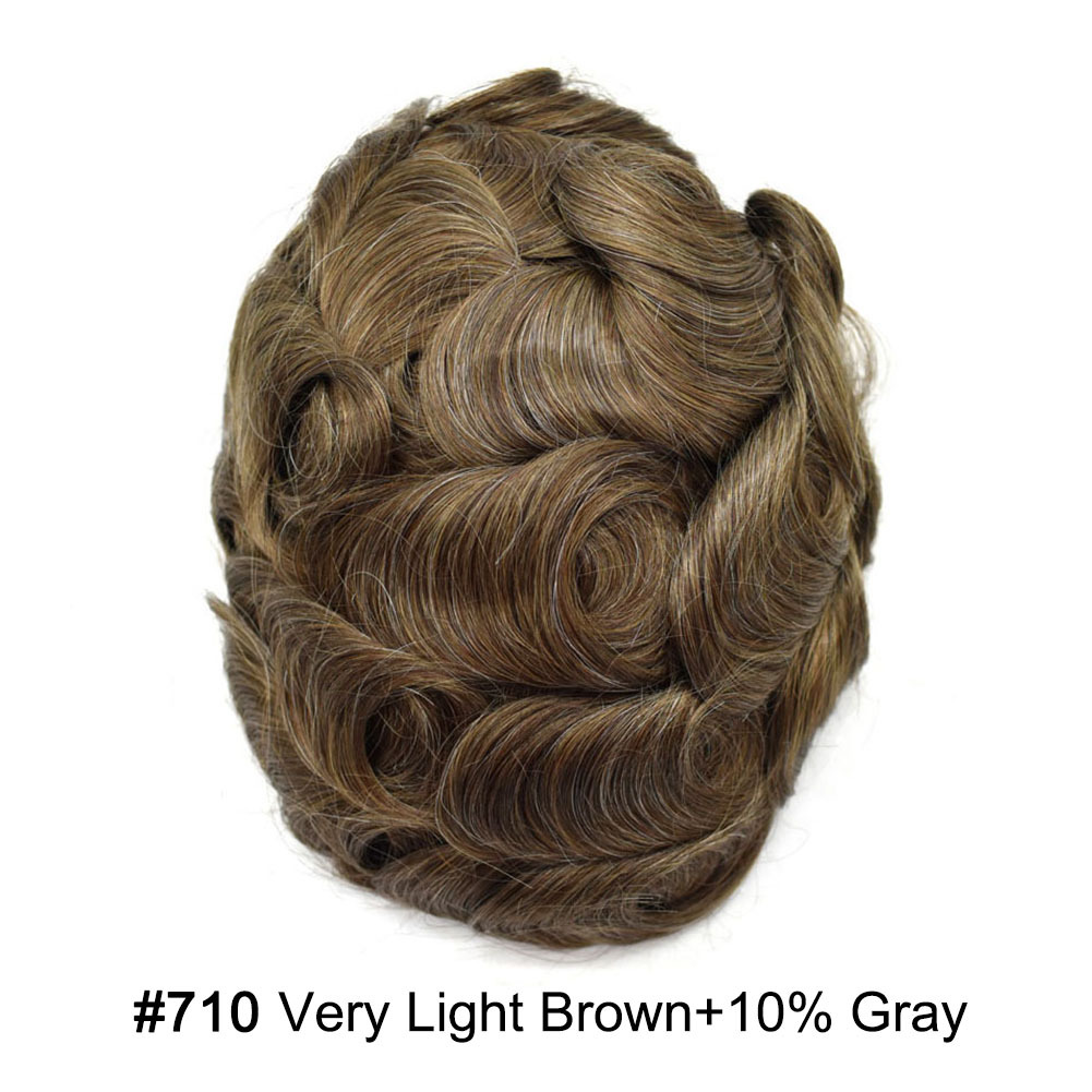 【Goldman Hair】 Fine Monofilament Hair Replacement System Toupee For Men Durable Hair Piece Natural Hairline Hair Replacement System