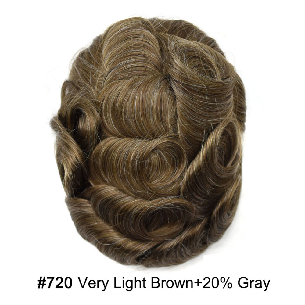 【Goldman Hair】 Fine Monofilament Hair Replacement System Toupee For Men Durable Hair Piece Natural Hairline Hair Replacement System