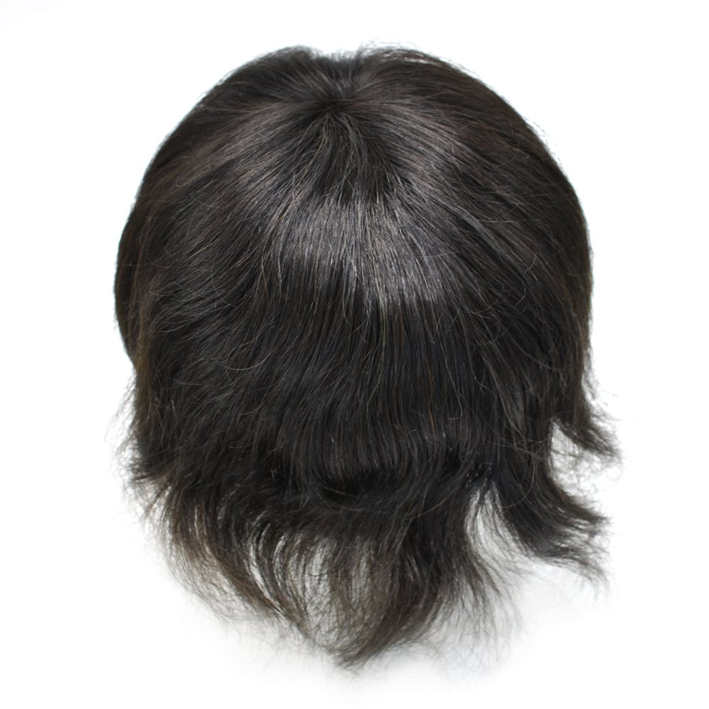 【Goldman Hair】Lace Front Skin Toupee for Men BIO- Thin Durable Skin, Indian Remy Hair - Natural Prosthesis Hair Replacement
