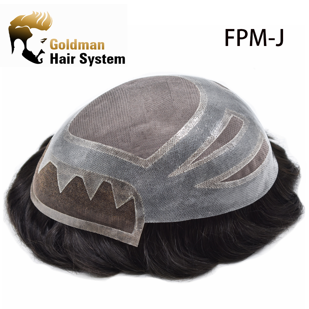 【Goldman Hair】 Fine Monofilament Hair Replacement System | Toupee For Men Durable Hair Piece Natural Hairline Hair Replacement System