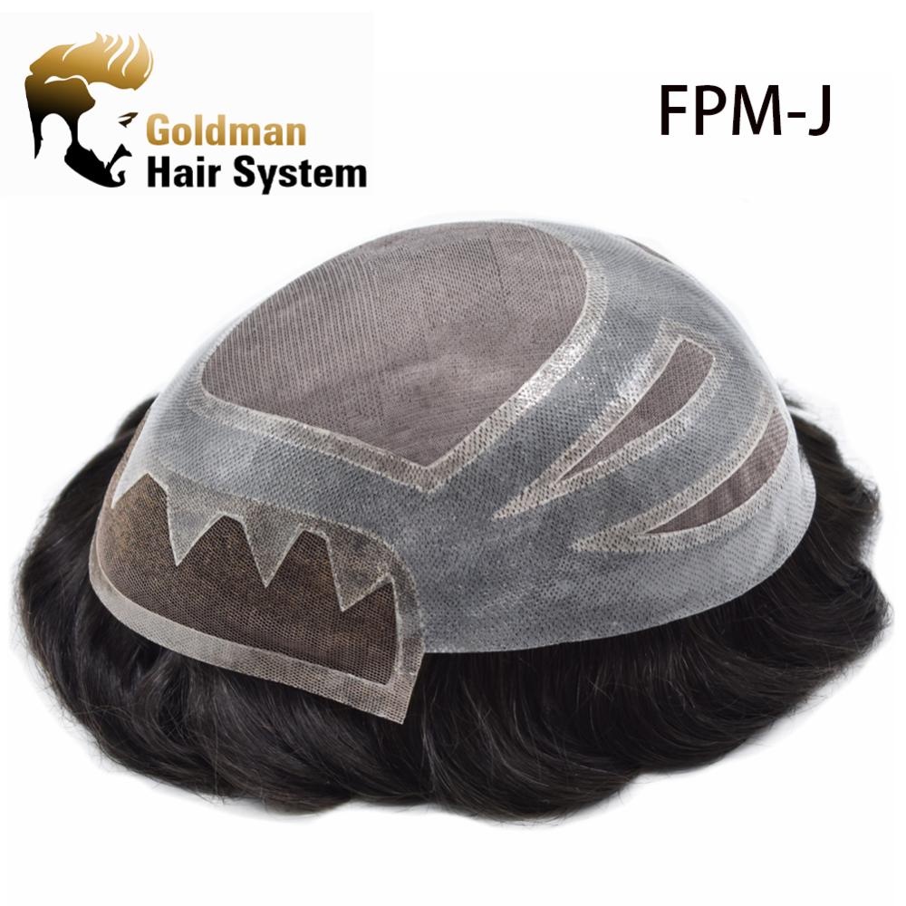 【Goldman Hair】 Fine Monofilament Hair Replacement System | Toupee For Men Durable Hair Piece Natural Hairline Hair Replacement System