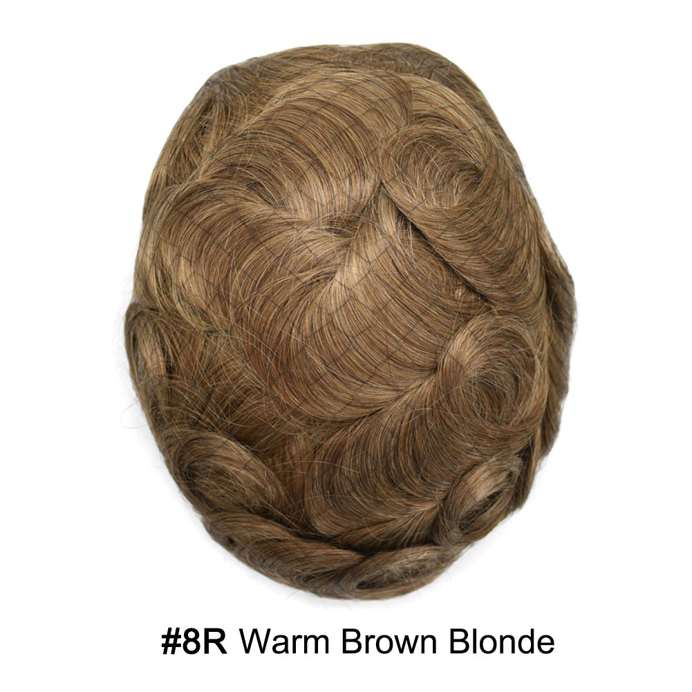 【Goldman Hair】 Fine Monofilament Hair Replacement System Toupee For Men Durable Hair Piece Natural Hairline Hair Replacement System