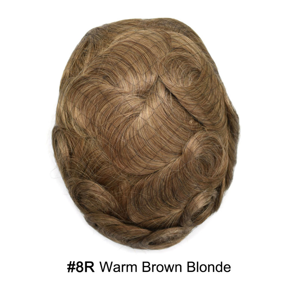 【Goldman Hair】 Fine Monofilament Hair Replacement System Toupee For Men Durable Hair Piece Natural Hairline Hair Replacement System