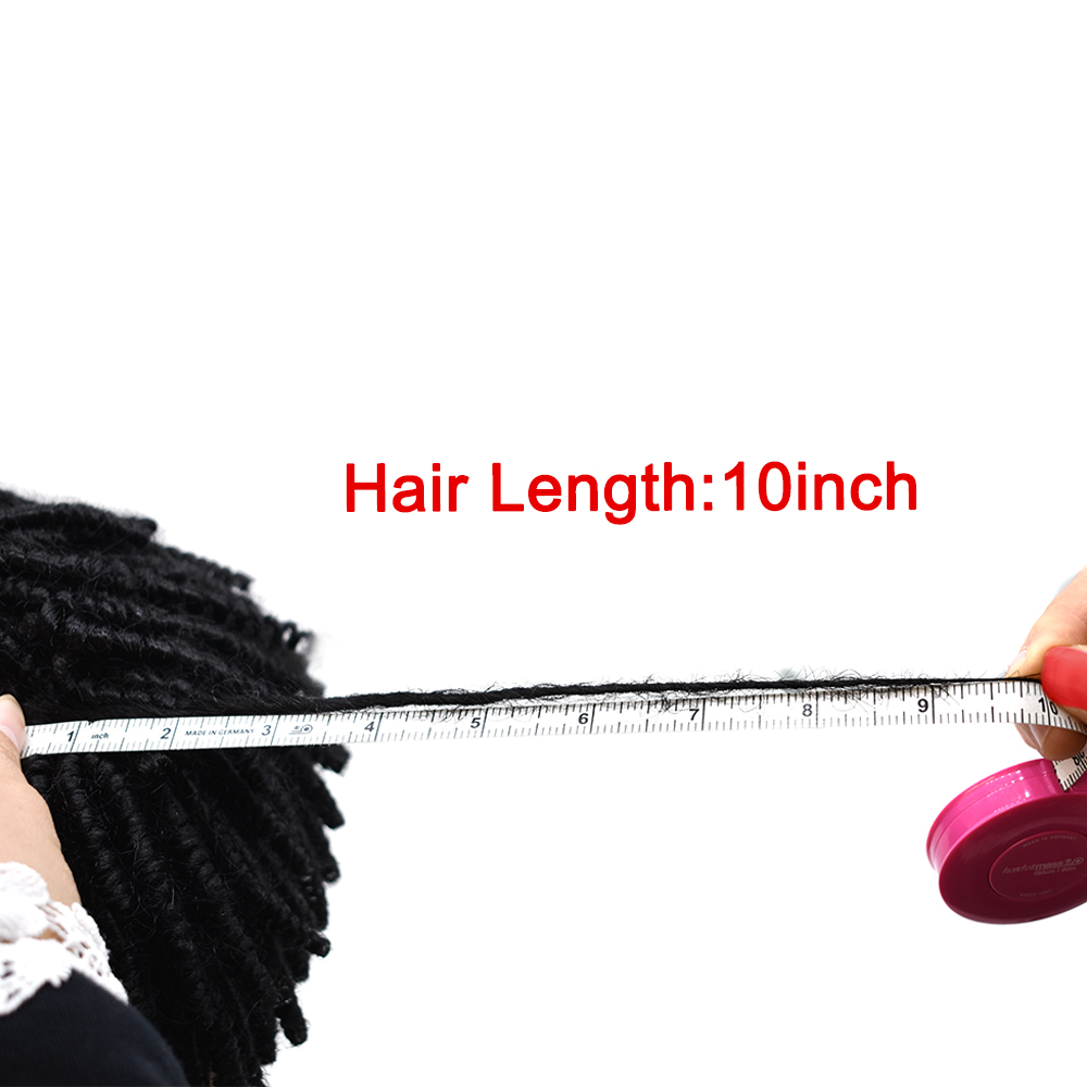 Afro Braids Toupee For Black Men Crochet Braids African American Men Hair Replacement System Dreadlock Human Hair Toupee Afro Hair Unit Locs Braided For Black Men