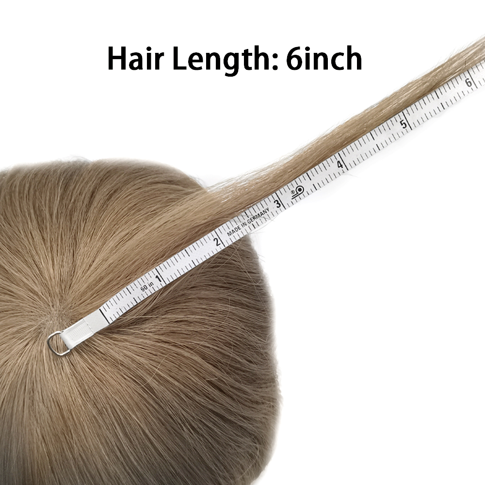 【Goldman Hair】 0.08mm Ultra Thin Skin Hair System V- Loop Front Mens Hair Pieces - Natural Hairline, Durable & Undetectable Human Hair Replacement