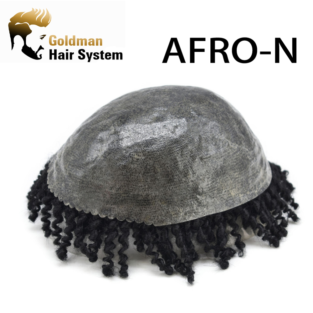Afro Braids Toupee For Black Men Crochet Braids African American Men Hair Replacement System Dreadlock Human Hair Toupee Afro Hair Unit Locs Braided For Black Men