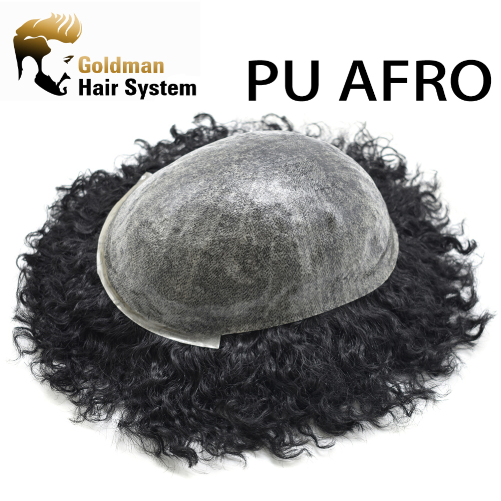 Goldman Q6 Men's Hairpiece | Custom Color Match (Black to Blonde) | French Lace Front & 3" Transparent PU Back