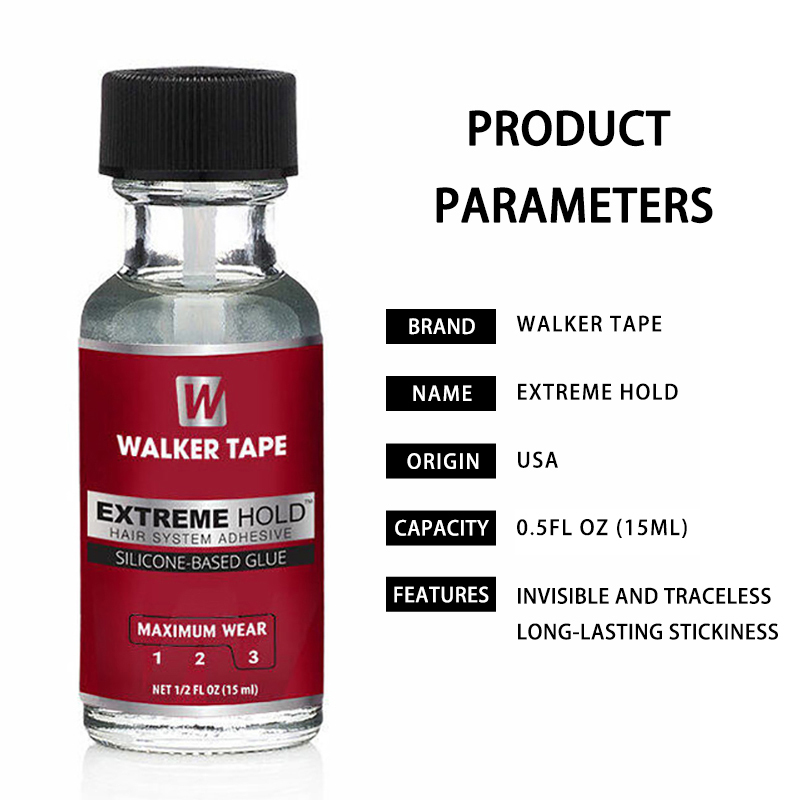 Walker Tape Extreme Hold Silicone-Based Glue Maximum Wear  0.5 Ounce