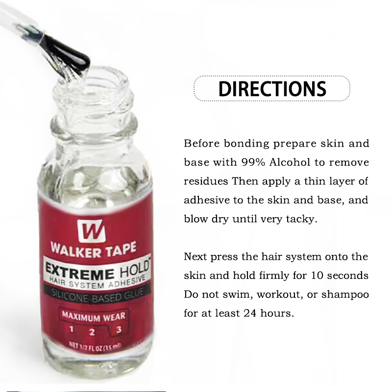 Walker Tape Extreme Hold Silicone-Based Glue Maximum Wear  0.5 Ounce