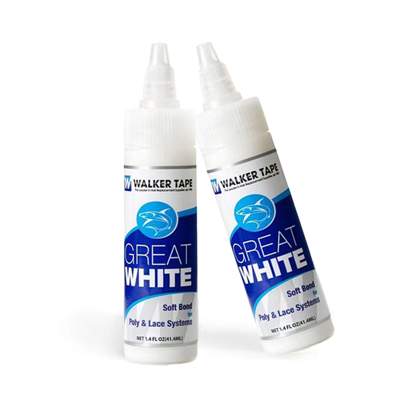 Super Bold Hold Adhesive Liquid Glue 1.4oz Great White Soft Bond Poly and Lace Systems Glue Front Bonding Weave Wigs Active Wig