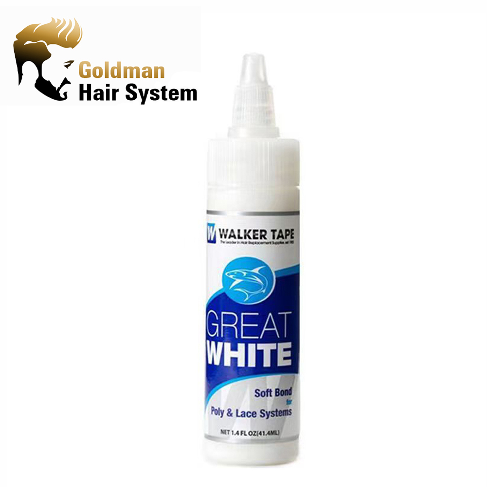 Super Bold Hold Adhesive Liquid Glue 1.4oz Great White Soft Bond Poly and Lace Systems Glue Front Bonding Weave Wigs Active Wig