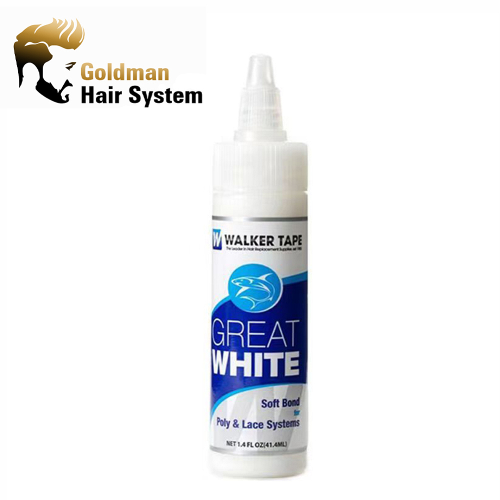Super Bold Hold Adhesive Liquid Glue 1.4oz Great White Soft Bond Poly and Lace Systems Glue Front Bonding Weave Wigs Active Wig