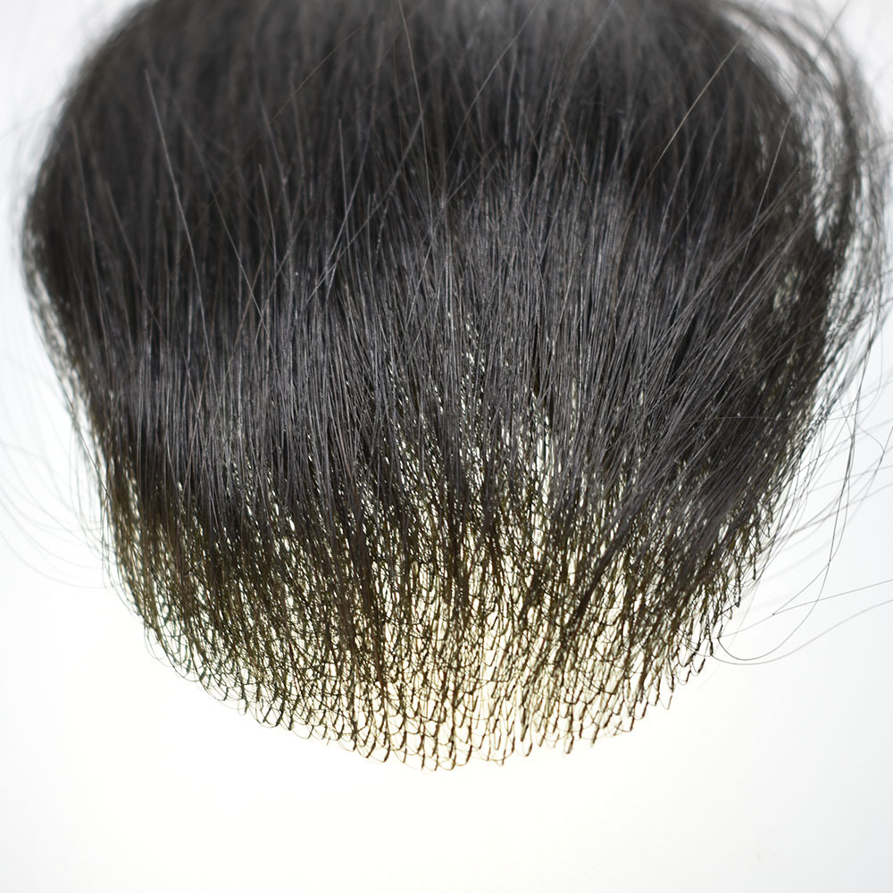 Thin Skin V-Looped Bald Spot Hair Patch Natural Hair Replacement Unit For Hairline 100% Remy Human Hair Transparent Skin Toupee Hair Patch Hair Systems