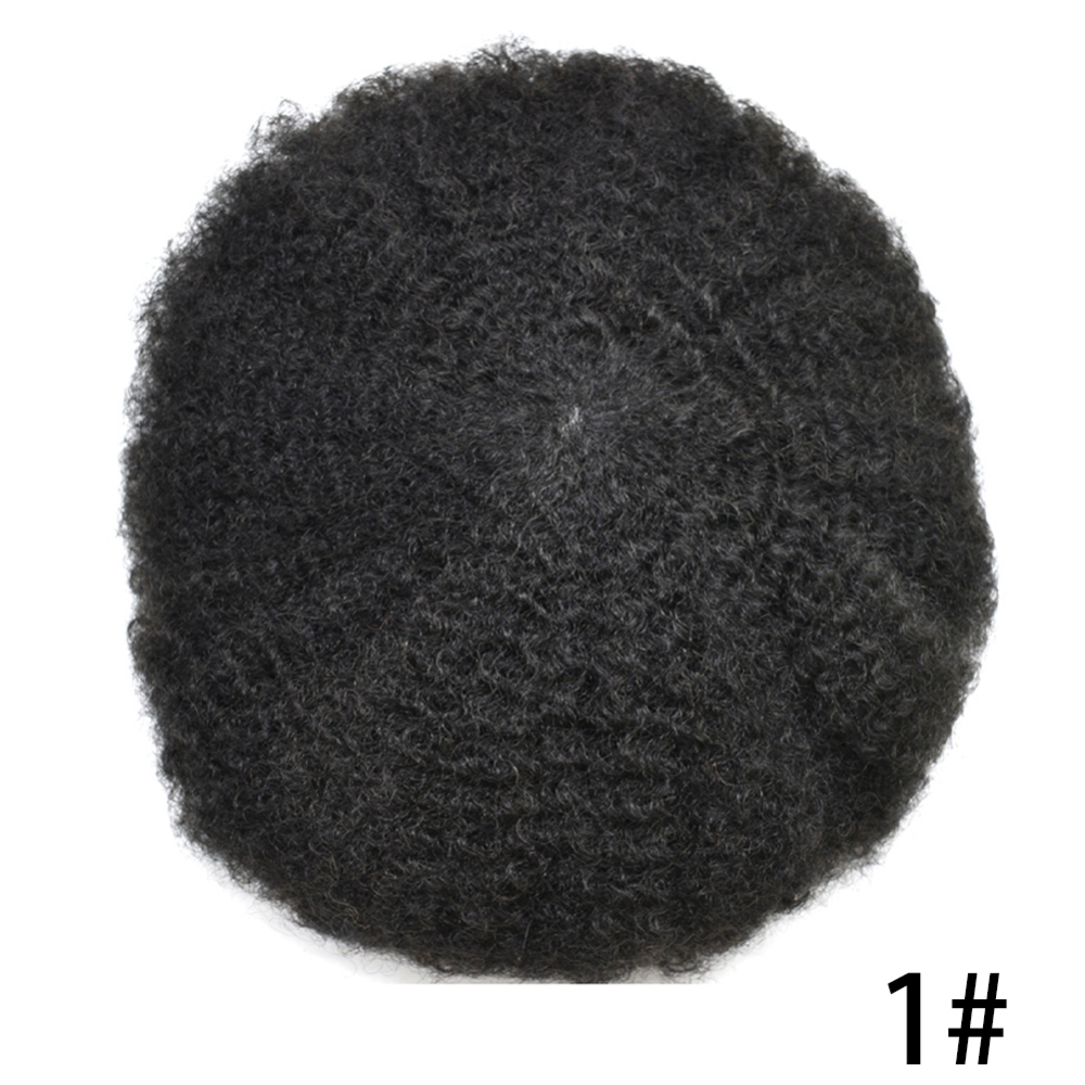Goldman Mens Full Lace Afro American Wave Toupees - Indian Human Hair, Undetectable Hair Systems