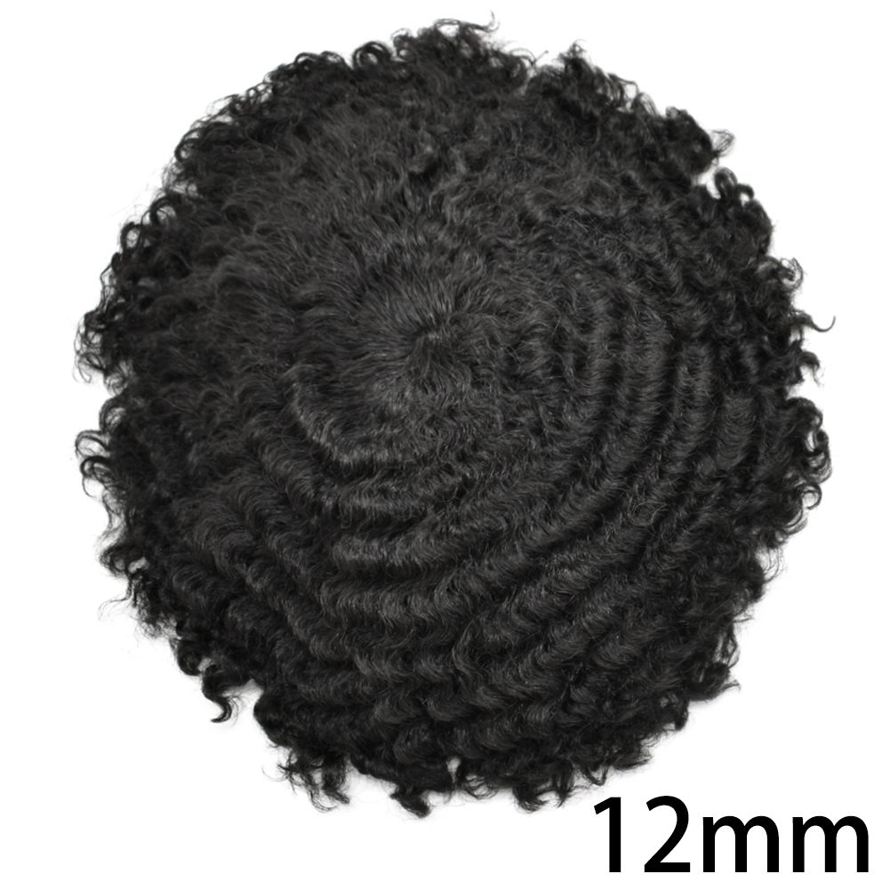 【Goldman Hair】Afro Toupee For Black Men Hair Unit Ultra Thin Skin Hair System Afro Black Mens Hairpiece African American Men Afro Toupee Hair Unit