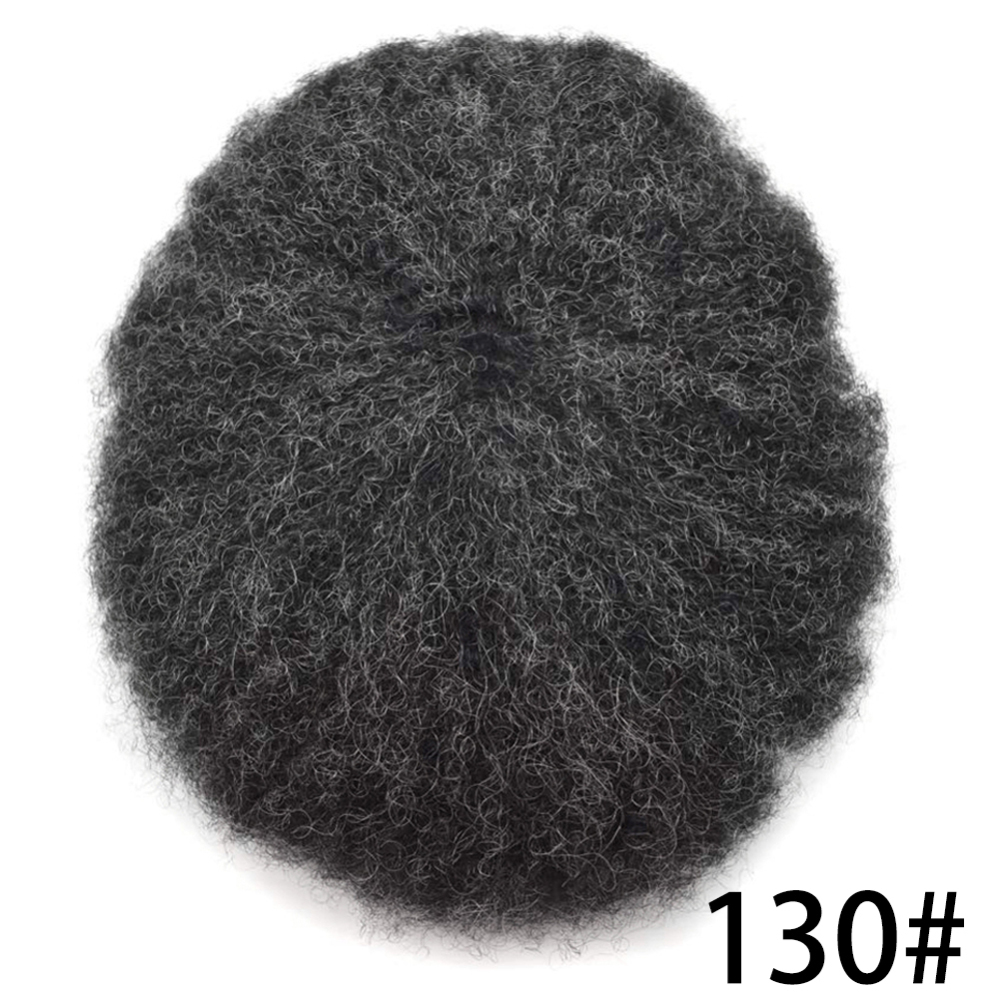 Goldman Mens Full Lace Afro American Wave Toupees - Indian Human Hair Undetectable Hair Systems