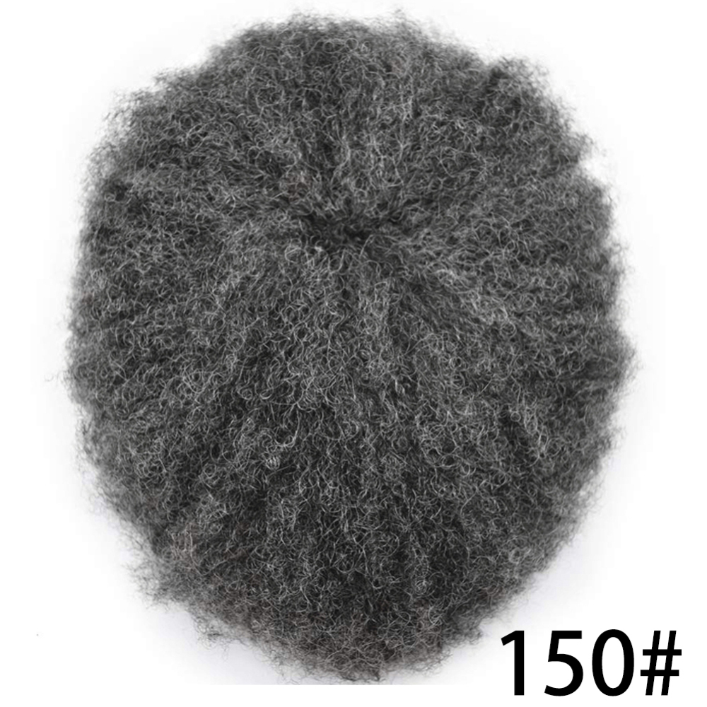 Goldman Mens Full Lace Afro American Wave Toupees - Indian Human Hair Undetectable Hair Systems