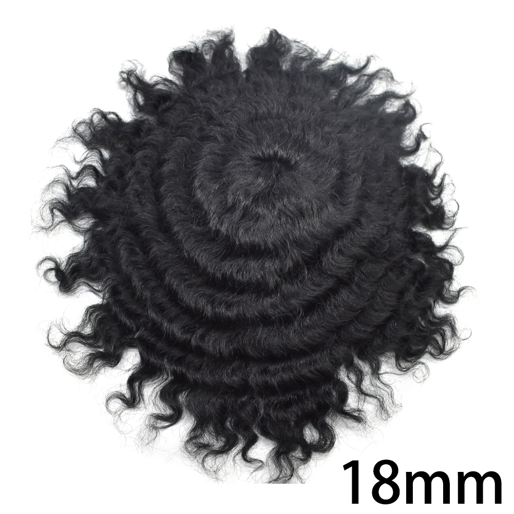 【Goldman Hair】Afro Toupee For Black Men Hair Unit Ultra Thin Skin Hair System Afro Black Mens Hairpiece African American Men Afro Toupee Hair Unit