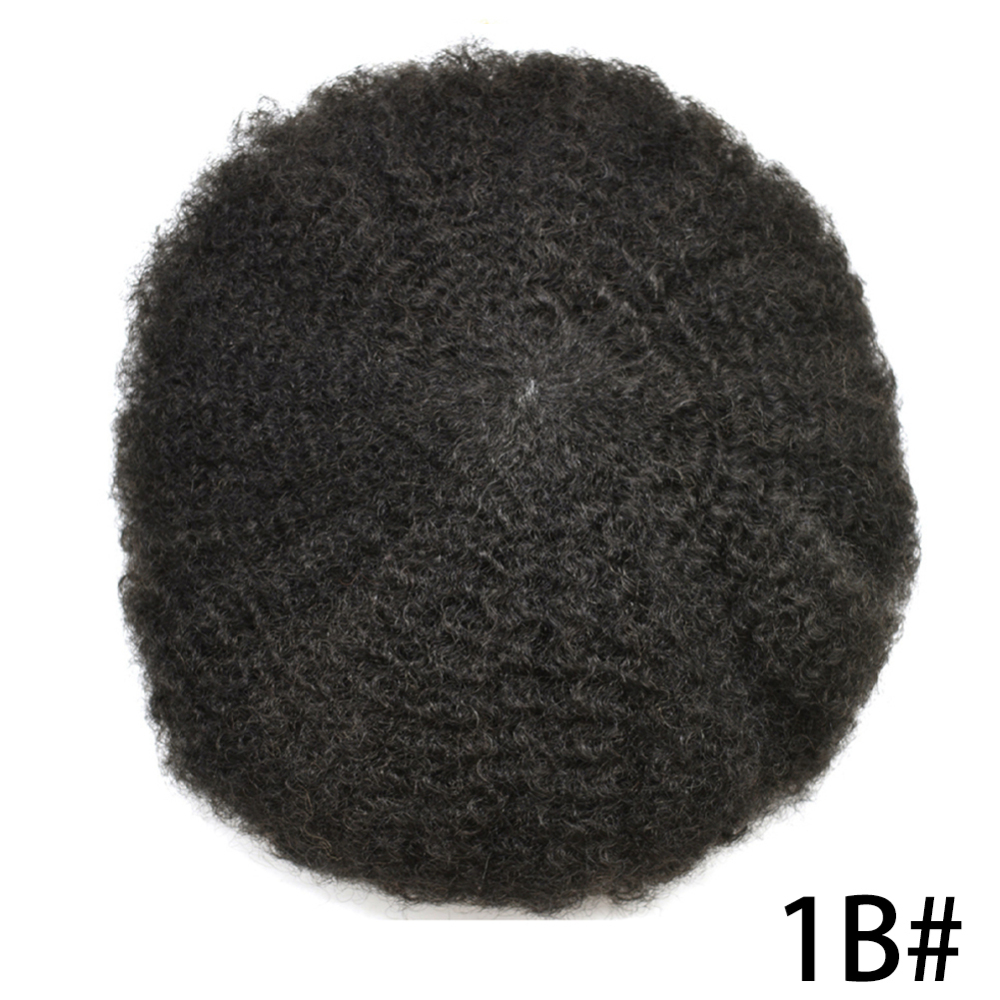 Goldman Mens Full Lace Afro American Wave Toupees - Indian Human Hair, Undetectable Hair Systems