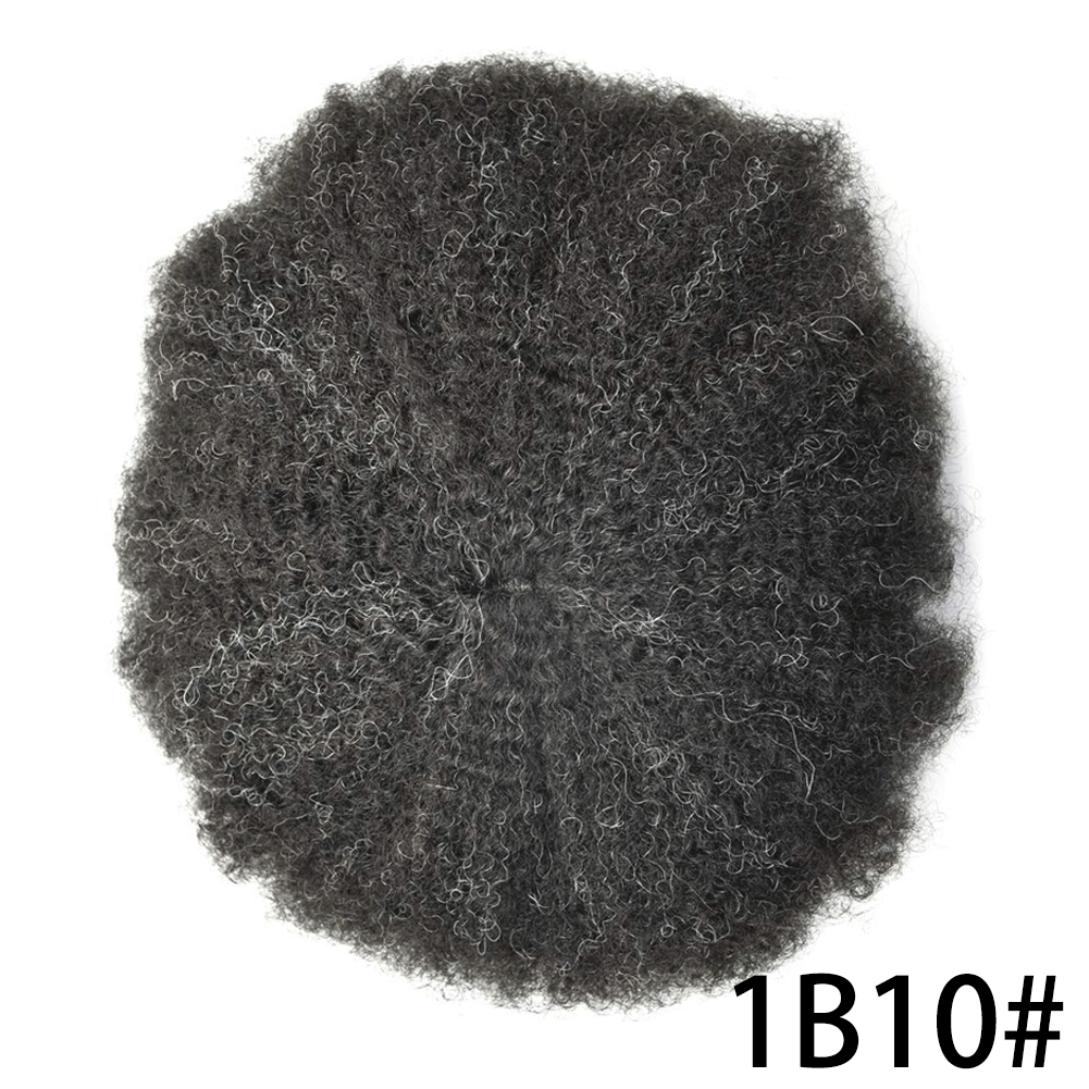 【Goldman Hair】Hair Piece Toupee For Men 100% Virgin Human Hair Replacement Systems Curly Fine Mono Mens Toupee With Clear PU Coated Hair Units For Men