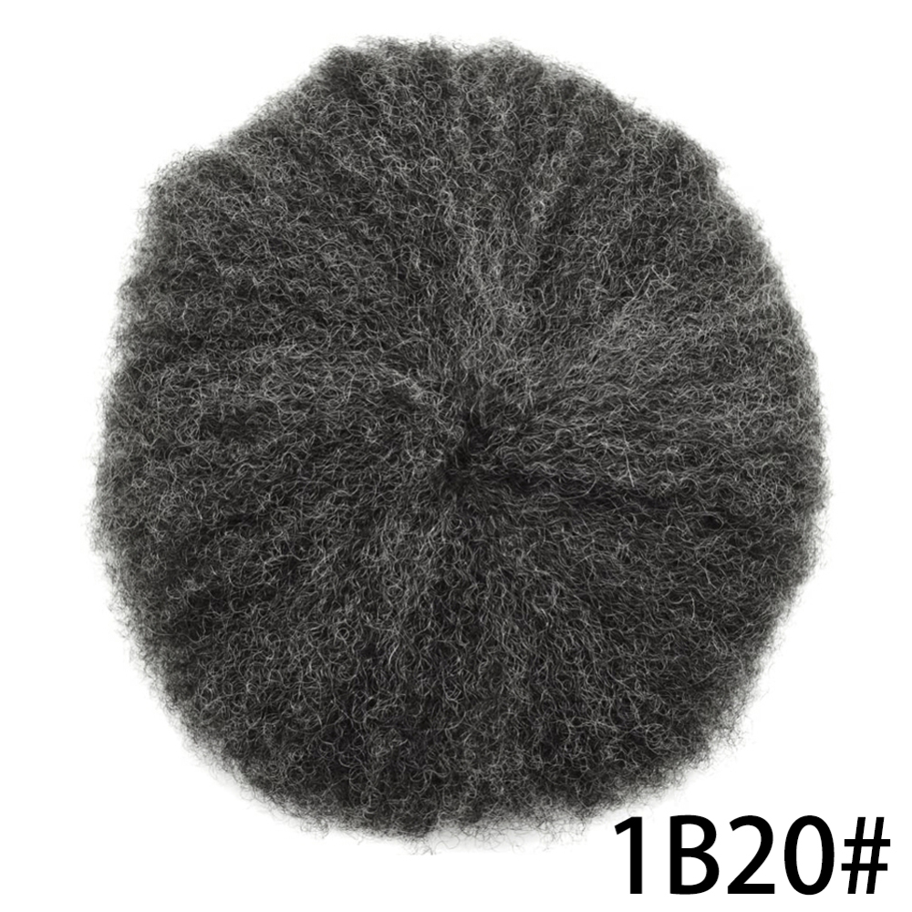 Goldman Mens Full Lace Afro American Wave Toupees - Indian Human Hair, Undetectable Hair Systems