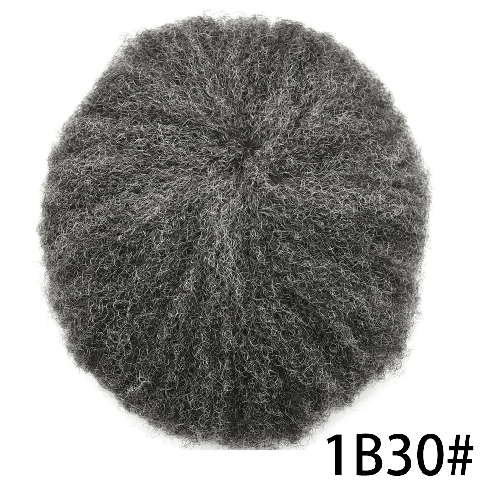 【Goldman Hair】Afro Toupee For Black Men Hair Unit Durable Fine Monofilament Mens Hair System Pu Around Kinky Coily Afro Mens Hairpiece African American Men Afro Toupee