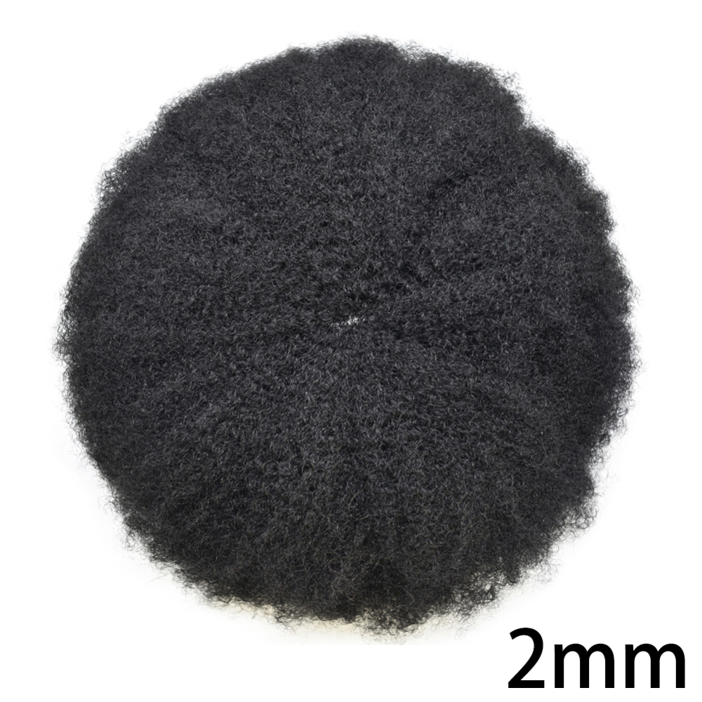 Goldman Mens Full Lace Afro American Wave Toupees - Indian Human Hair, Undetectable Hair Systems